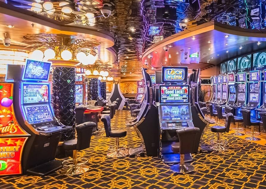 Tangkapan layar permainan kasino langsung matrik slot dengan meja roulette dan dealer